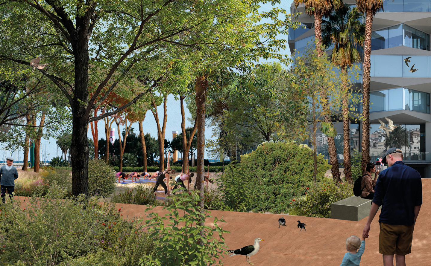 Render del projecte guanyador del concurs Parc del Port del Port de Tarragona