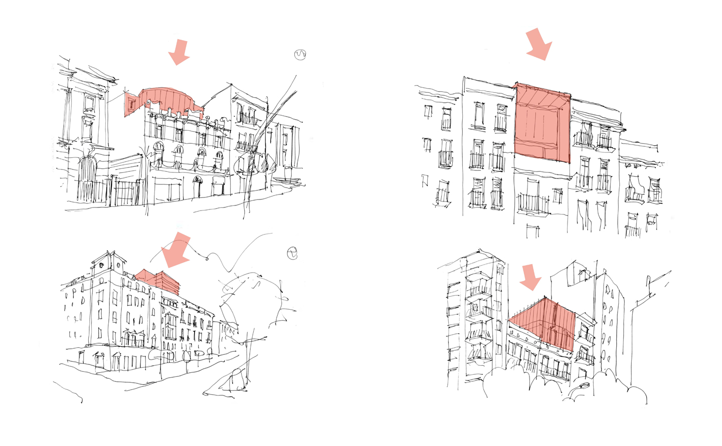 Taller de dibuix al carrer: 4 edificis que creixen en alçada